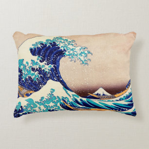 Almofada Decorativa Excelente Wave Off Kanagawa Japonês Vintage Fine A