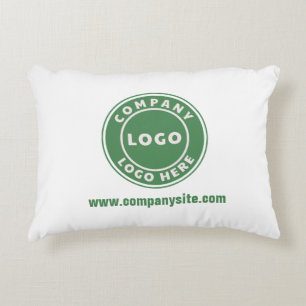 Almofada Decorativa Exibição de Logotipo de Empresa Simples no Site