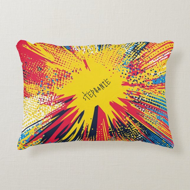 Almofada Decorativa Explosão de Pop de estilo cômico (3) (Frente)