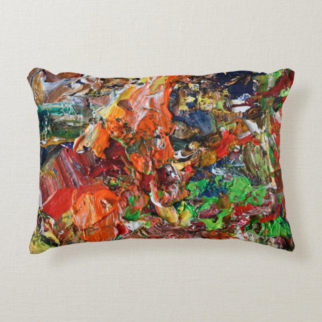 Almofada Decorativa Expressive Paint Stroke from Artist Palette (Frente)
