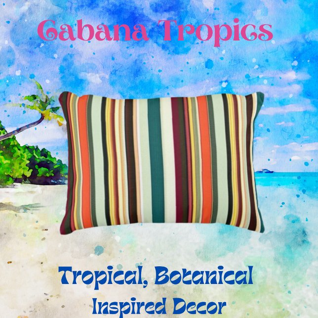 Almofada Decorativa Faixas de Cores de Verão (Criador carregado)