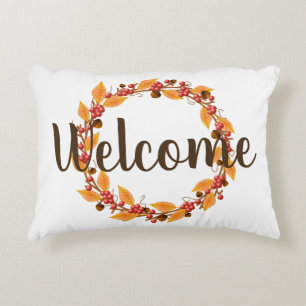 Almofada Decorativa Fall Acorns & Berries Wreath Personalizado
