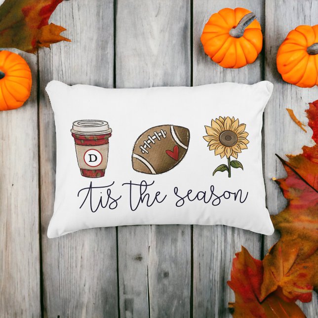 Almofada Decorativa Fall Tis the Season Script Coffee Flower (Criador carregado)