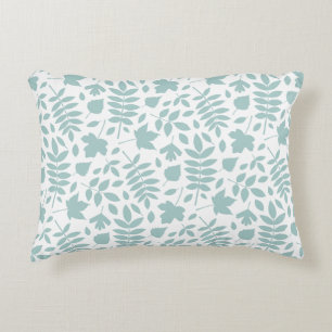 Almofada Decorativa Fallen deixa padrão Lt Teal em branco
