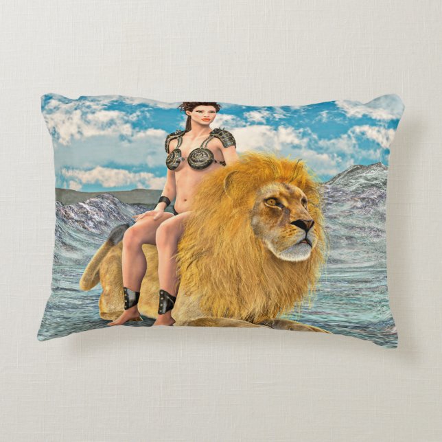 Almofada Decorativa Fantasia Rainha Leoa (Verso)
