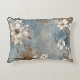 Almofada Decorativa Farmhouse Russo Azul Castanho-Castanho Floral