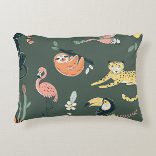 Almofada Decorativa Fauna Selva Vintage Flora
