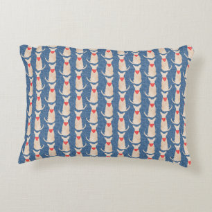 Almofada Decorativa Fawn Chihuahua com Bandana em azul