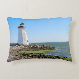 Almofada Decorativa Fayerweather Island Lighthouse, Connecticut