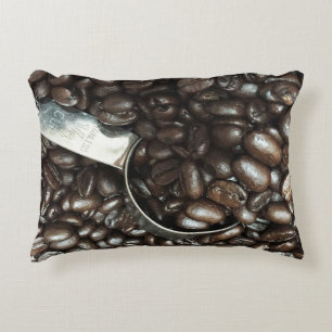 Almofada Decorativa Feijões De Café Torrados Com Fotografia De Prata