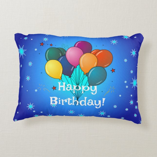 Almofada Decorativa Feliz aniversário (Verso)