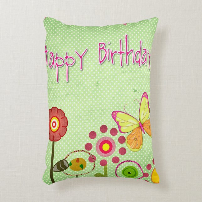 Almofada Decorativa Feliz aniversário (Frente(Vertical))