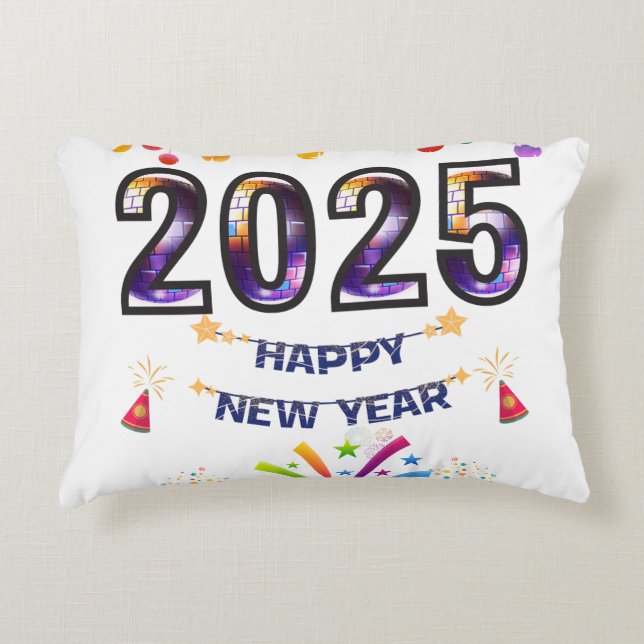 ALMOFADA DECORATIVA FELIZ ANO NOVO 2025 (Frente)