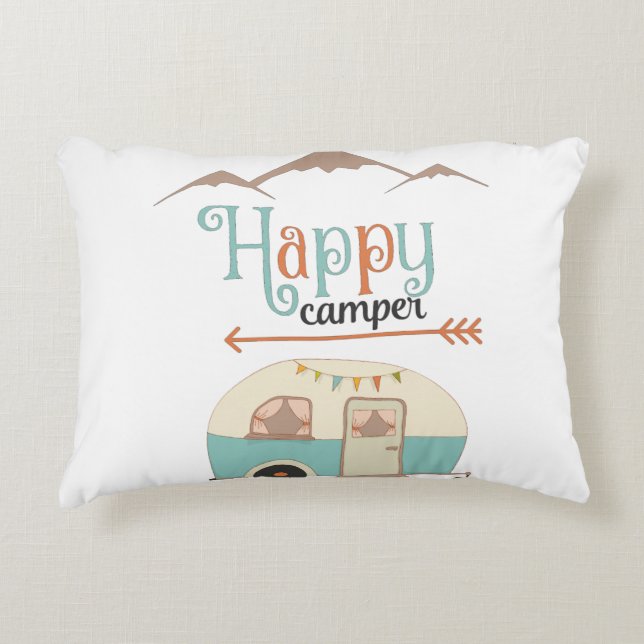 Almofada Decorativa FELIZ CAMPER - Letra RV (Frente)