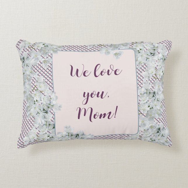 Almofada Decorativa Feliz Dia das Mães (Frente)