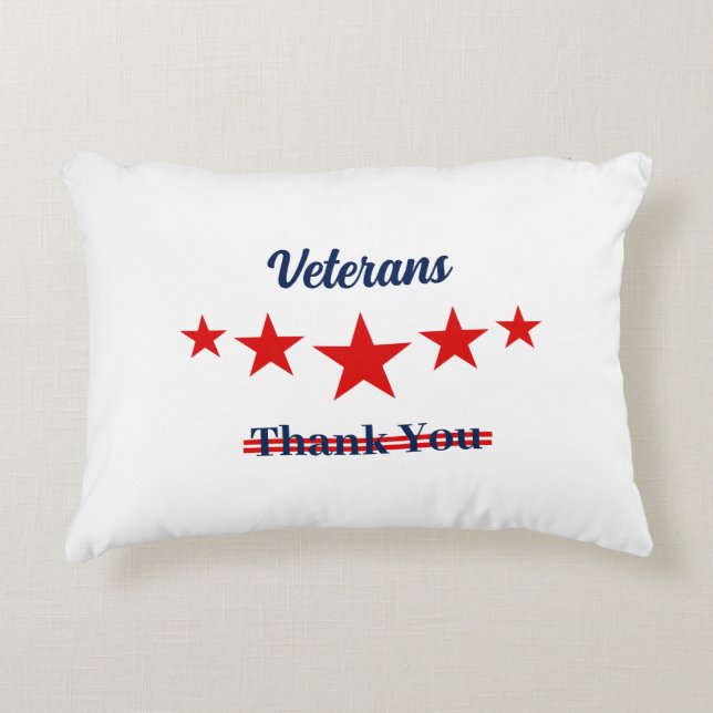 Almofada Decorativa Feliz Dia dos Veteranos (Frente)