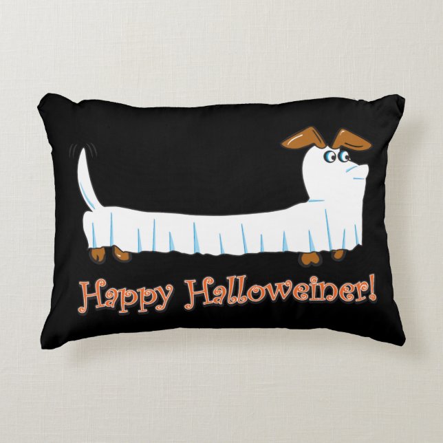 Almofada Decorativa Feliz-Halloweiner (Frente)