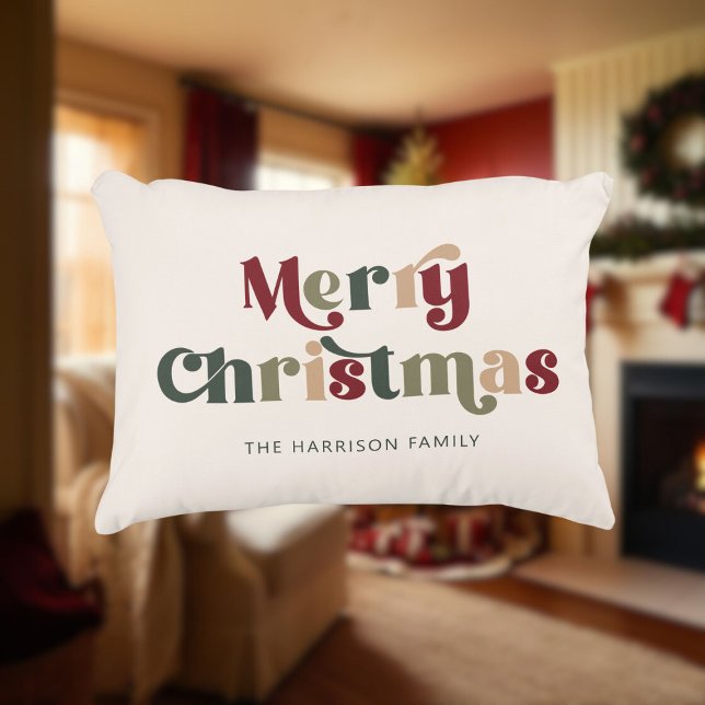 Almofada Decorativa Feliz Natal Vermelho e Vermelhos (Criador carregado)