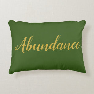 Almofada Decorativa Feng Shui Verde e Dourado Travesseiro de Destaque
