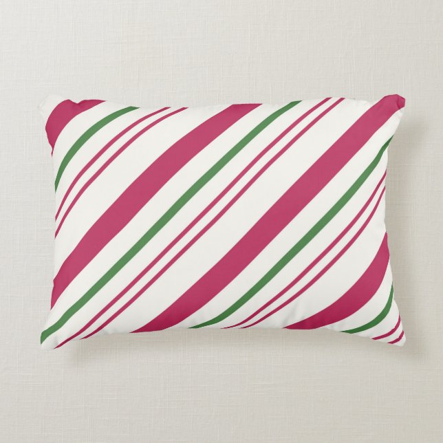 Almofada Decorativa Feriado de Natal Candy Cane (Frente)