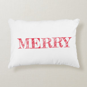 Almofada Decorativa Feriado de Natal Moderno de Texto Feriado