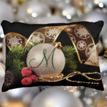 Feriado Dourado, Prateado, Monograma Negro