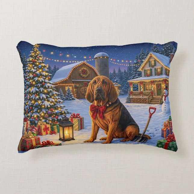 Almofada Decorativa Férias do Bloodhound  (Frente)