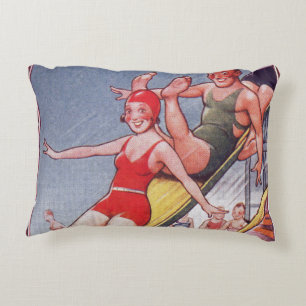 Almofada Decorativa Festa piscina Vintage Natação Verão