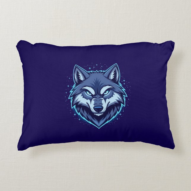 Almofada Decorativa Fierce Wolf – Symbol of Strength and Freedom (Frente)