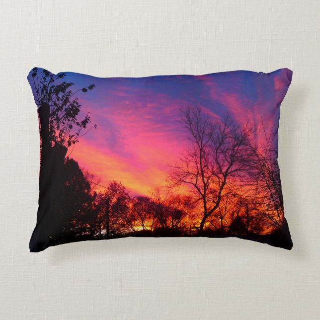 Almofada Decorativa Fiery Sunset Travesseiro (Frente)