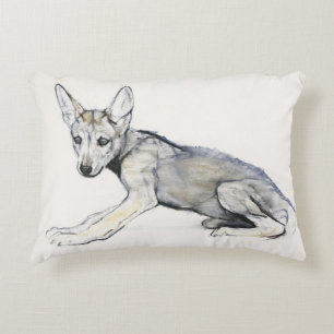 Almofada Decorativa Filhote de cachorro de lobo árabe adolescente 200