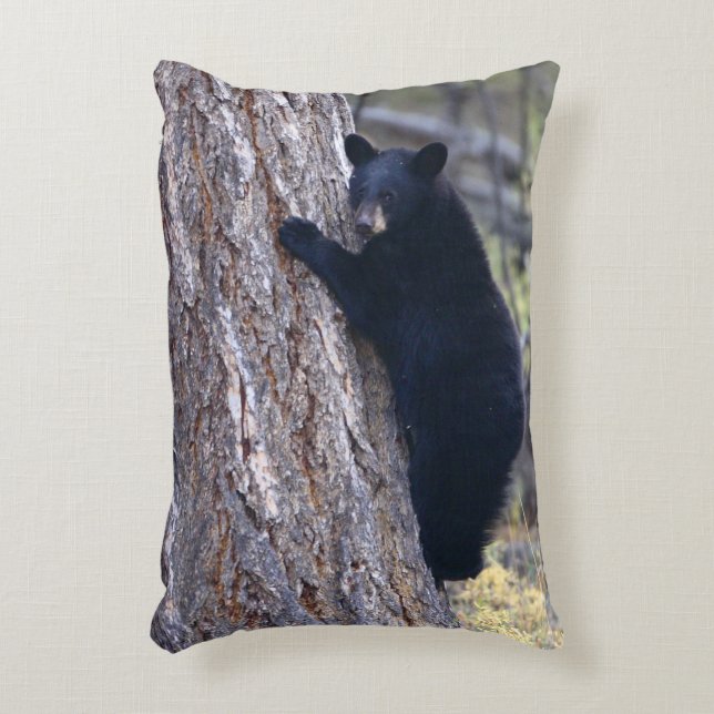 Almofada Decorativa filhote de urso preto (Frente(Vertical))