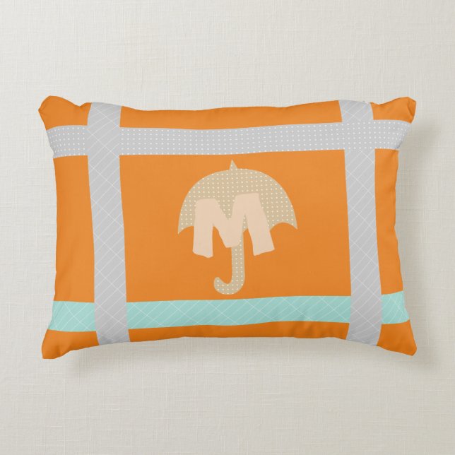 Almofada Decorativa Fita branca para cima Papel brilhante Guarda-chuva (Frente)