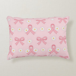 Almofada Decorativa Fita Rosa Conscientização do Câncer de Mama