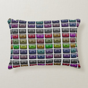 ALMOFADA DECORATIVA FITAS DE CASSETE RETRO AMOR DE MÚSICA