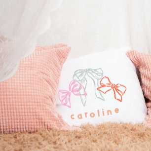 Almofada Decorativa Fitas e Arcos Raparigas de Aquarelas Personalizada