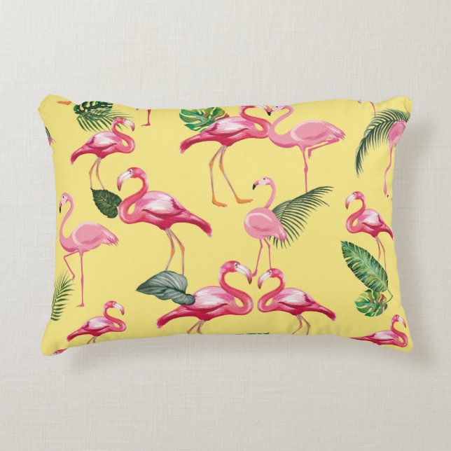 Almofada Decorativa Flamingos Amam o Padrão 3 (Frente)