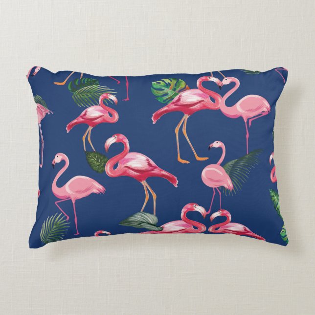 Almofada Decorativa Flamingos Love Patterno 2 (Frente)