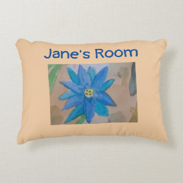 Almofada Decorativa Flor Azul