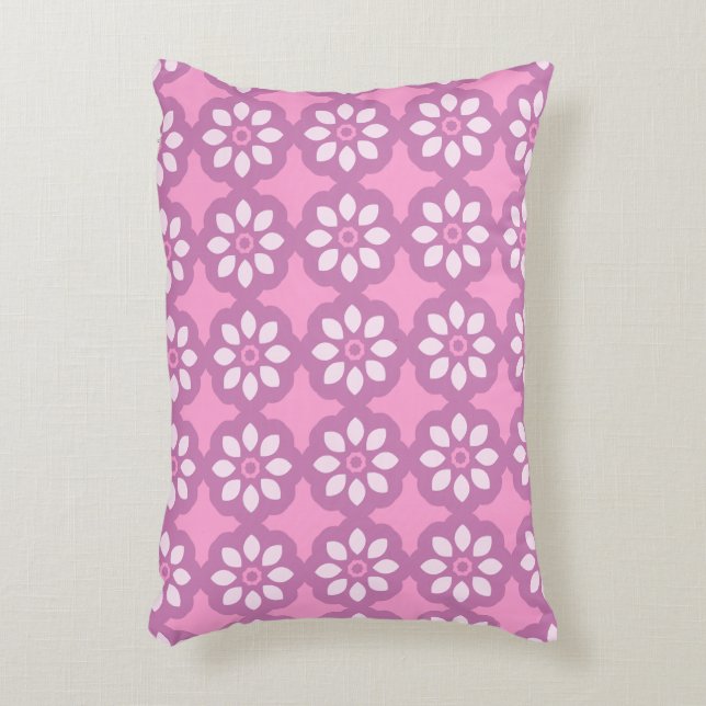 Almofada Decorativa Flor de Rosa Retro  (Frente(Vertical))