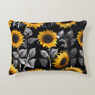 Almofada Decorativa Flor Dourado e Prateado