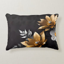 Flor Dourado e Prateado