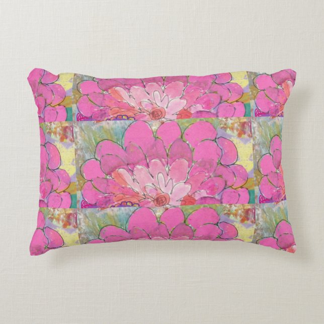 Almofada Decorativa Flor Rosa Grande (Frente)