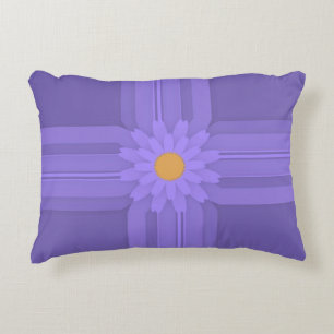 Almofada Decorativa Flor Roxo Simples no Cross Modern