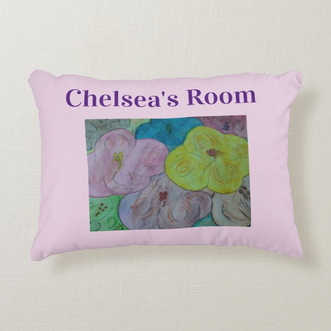 Almofada Decorativa Floral abstrato Verão (Frente)