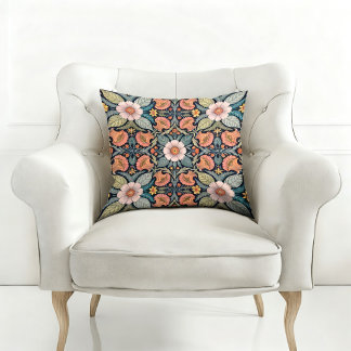 ALMOFADA DECORATIVA FLORAL BOHEMIANA VINTAGE PATRI