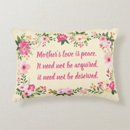 Almofada Decorativa Floral de Aquarelas da Mãe