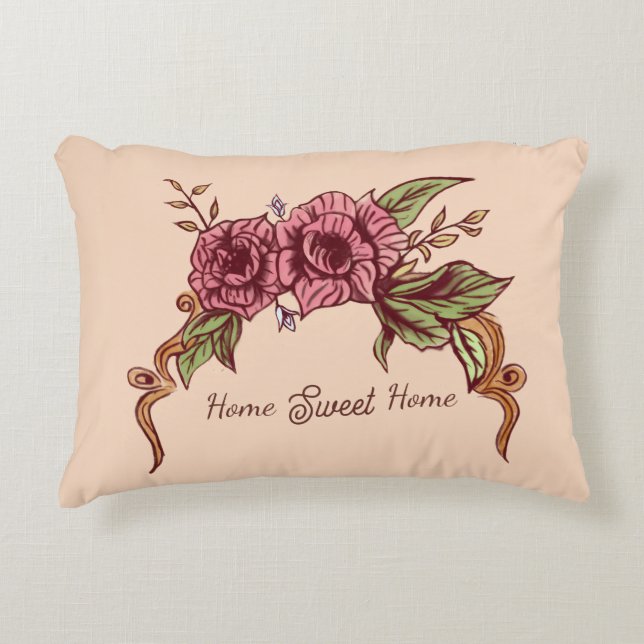 Almofada Decorativa Floral Elegante (Frente)
