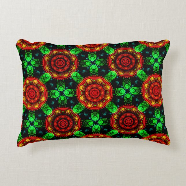 Almofada Decorativa Floral Modern Boho Elegant Abstract Pattern #504 (Frente)
