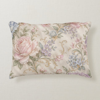 Almofada Decorativa Floral Rosa Peônia Rosa Chic Desgastado Vintage